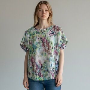 #139 Spense Multicolor Abstract Print Women's Blouse